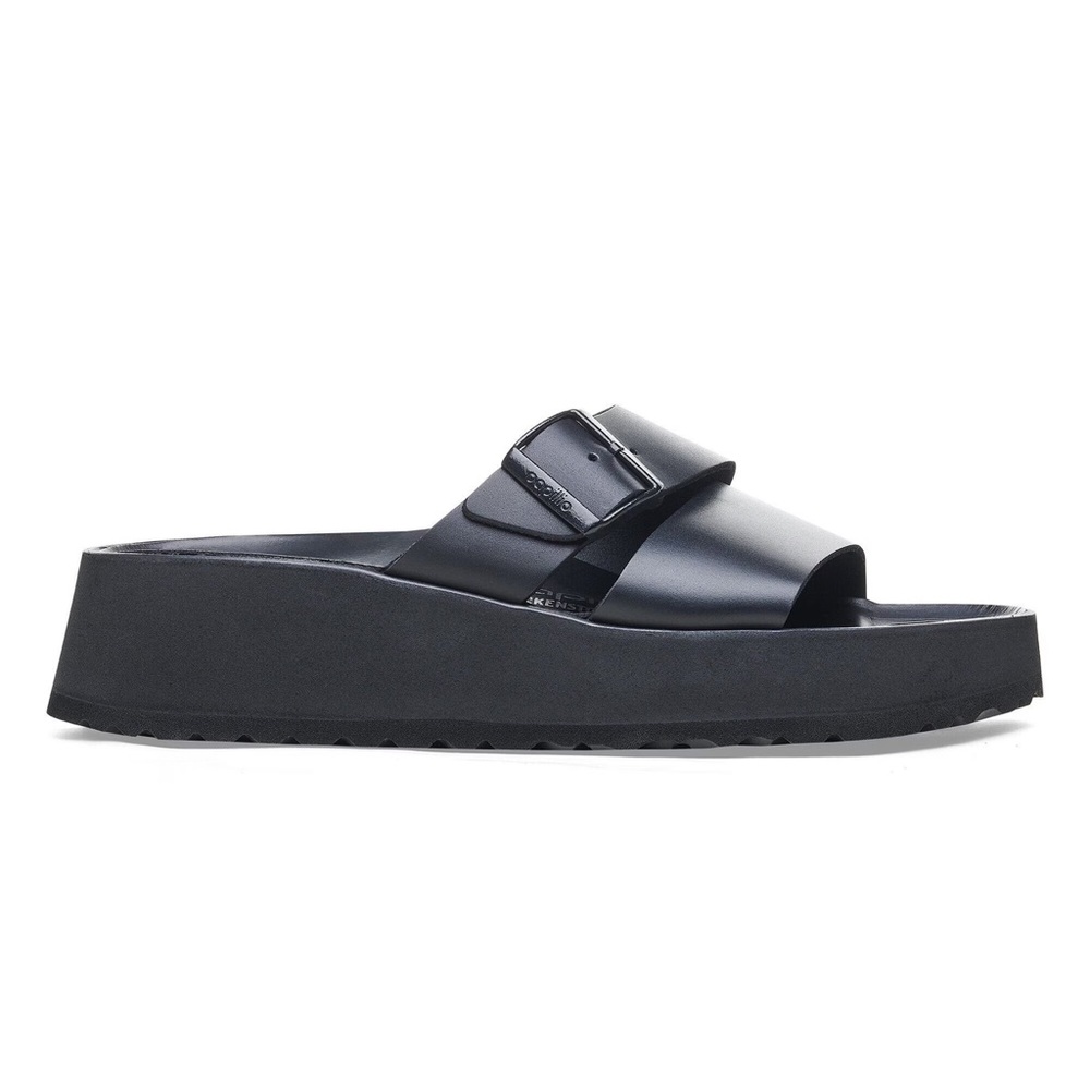 Birkenstock Papillio Almina Black Platform Slide Sandals Sz 37 - Picture 2 of 13